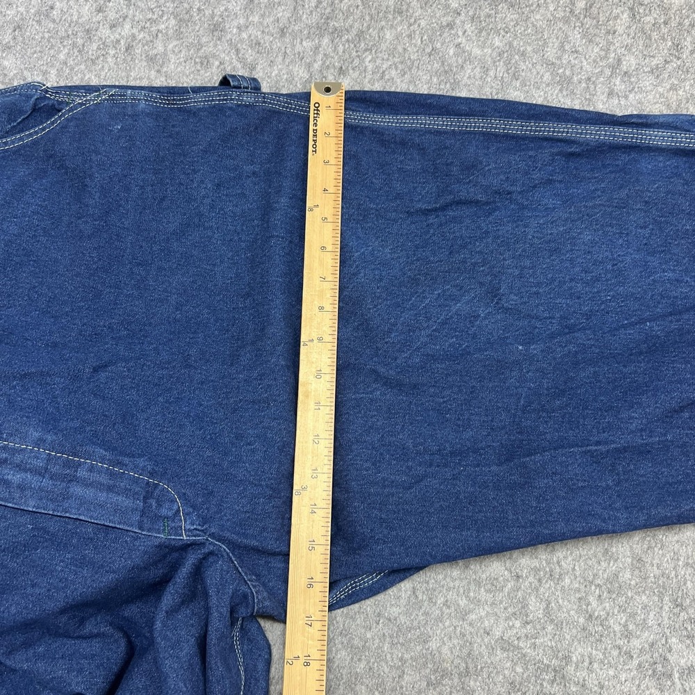 Key Imperial Bib Overalls Mens 52x30 Blue Denim Relaxed Fit Big Tall Workwear - Picture 14 of 16